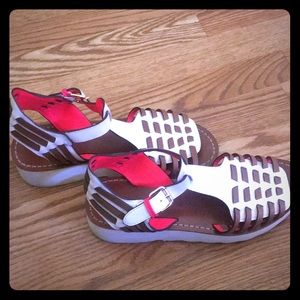 Leather Coach sandals